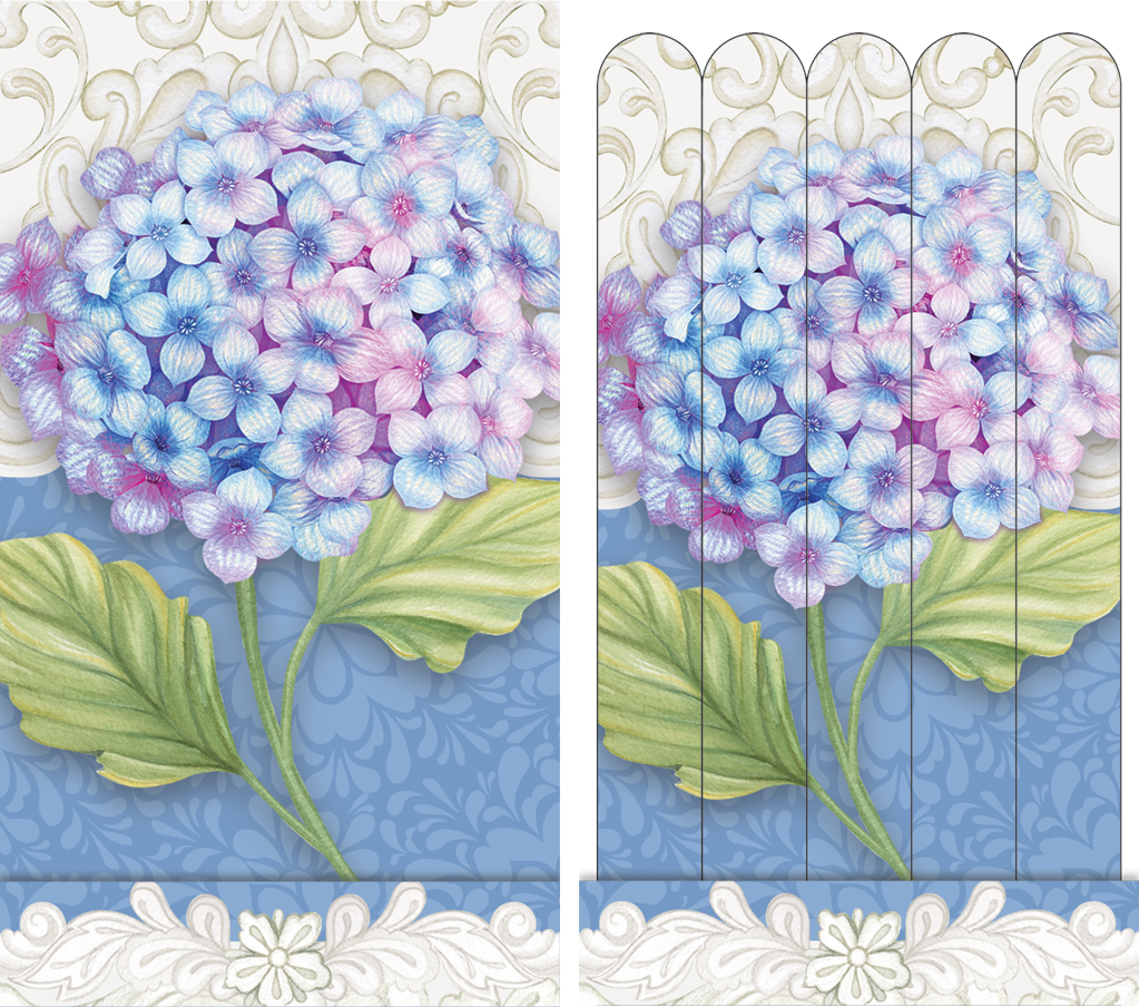 Hydrangea Butterfly Emery board - Sienna's Garden - Cardmore